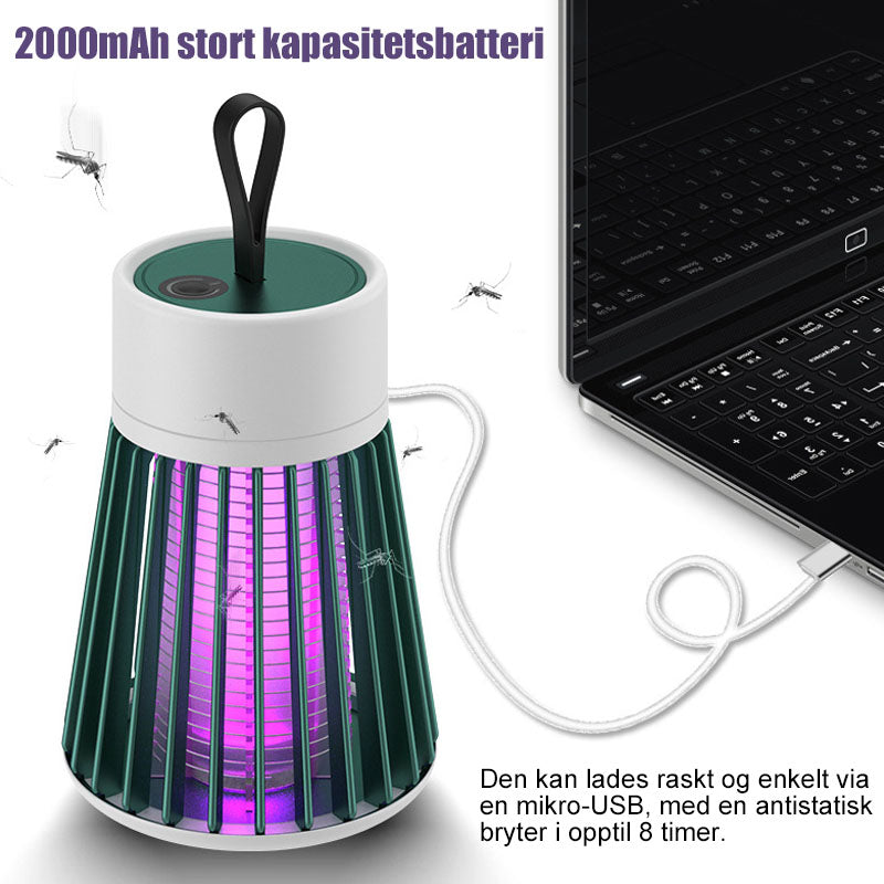 Bærbar, kjemikaliefri insektsfanger med USB-lading, ideell for soverom og camping.