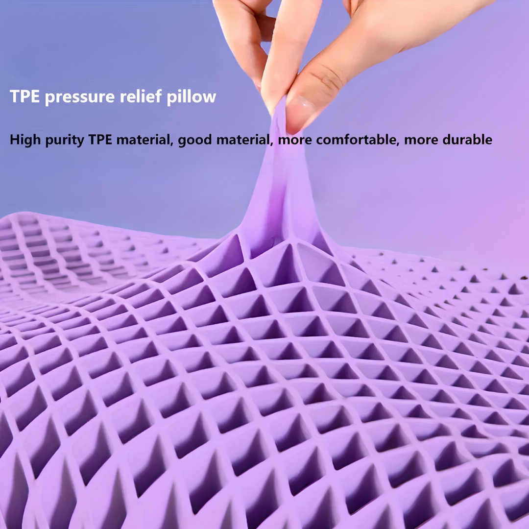 Optimal TPE nakkepute for bedre søvn. Pustende design gir kjølig komfort og ergonomisk nakkestøtte.