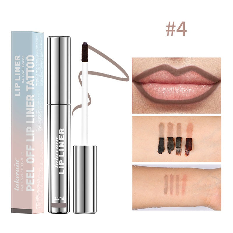 Lipliner for kvinner: Skrell-av formel for langvarig definisjon og en pen finish.