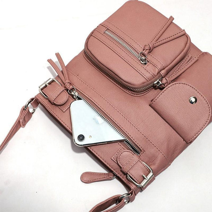 Romslig organiseringsveske, vanntett crossbody for dame, ideell for alle anledninger og oppbevaring.