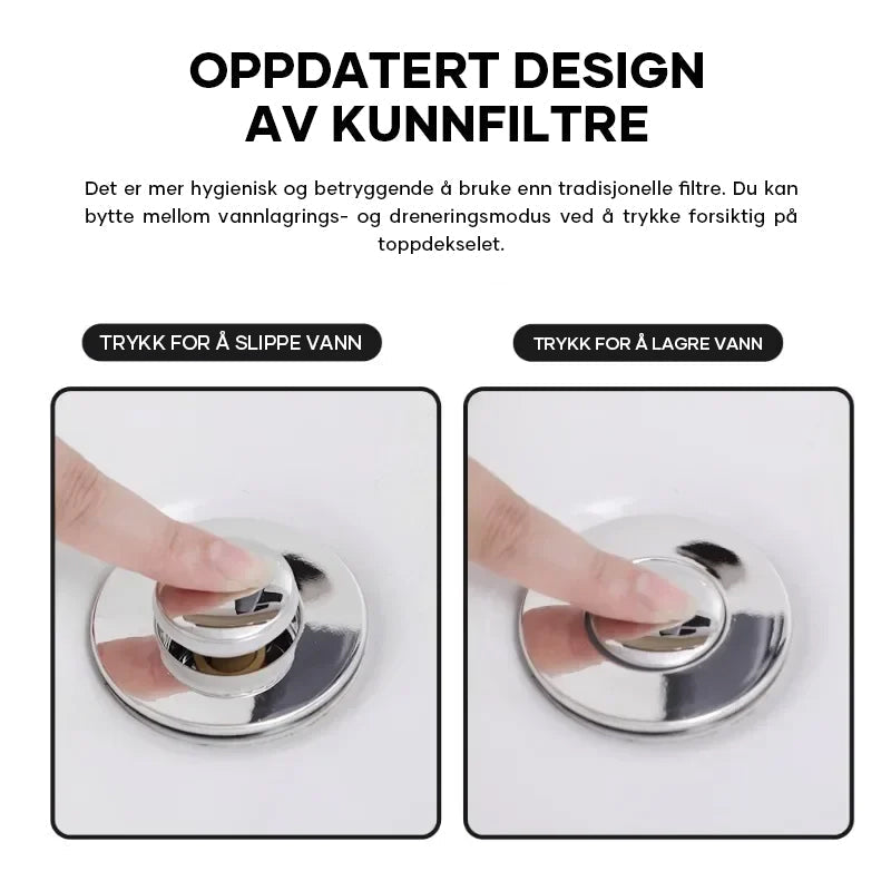 Hårfanger og avløpssil for baderom. Holder vask og dusj fri for tette avløp.