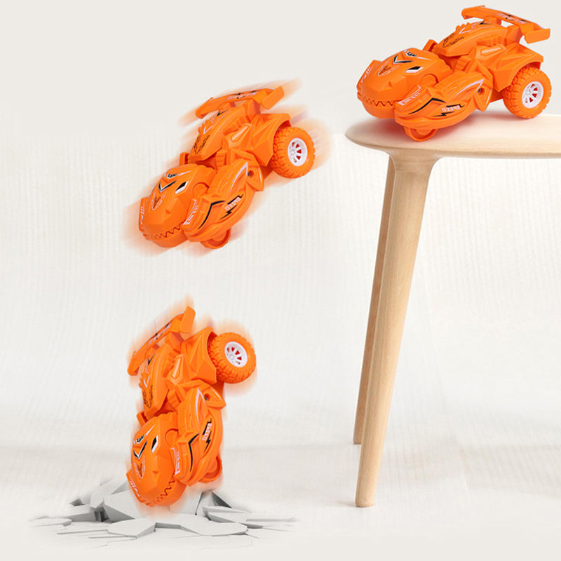 Robust ABS-plast transformerende dinosaurlekebil i grønt. Ideell for aktive barn og utvikler motorikk.