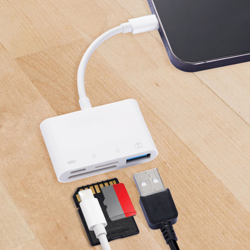 Forbedret brukeropplevelse med universell mobil kortleser for rask dataoverføring av alle minnekort.