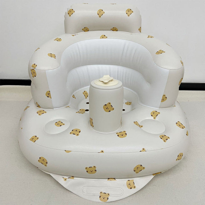 Oppblåsbar babysete for trygg og ergonomisk sittestøtte; perfekt for innendørs lek.