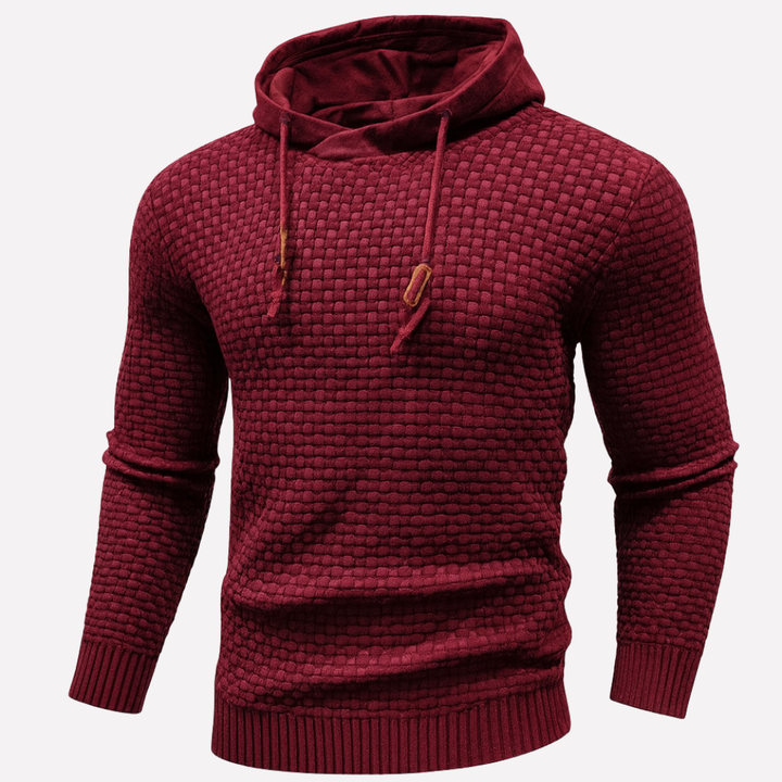 Varm og komfortabel hettegenser for menn. Perfekt pullover for kjøligere dager.