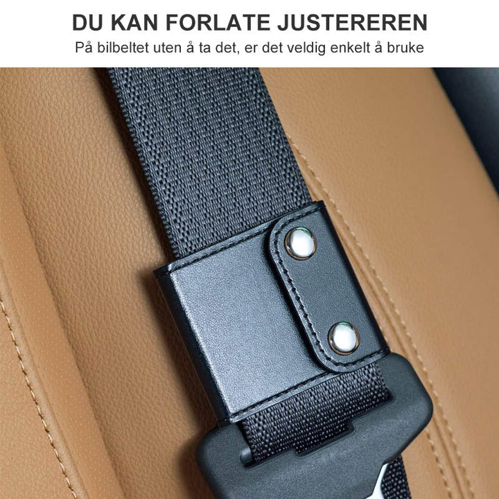 Praktisk biltilbehør for hele familien. Justerer bilbeltet for barn og voksne, for tryggere og mer behagelig reise.