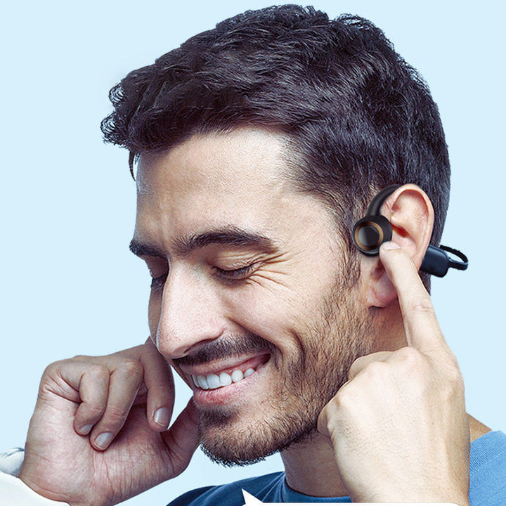 Bluetooth benledning hodetelefoner, designet for sikkerhet og komfort under utendørs sport.