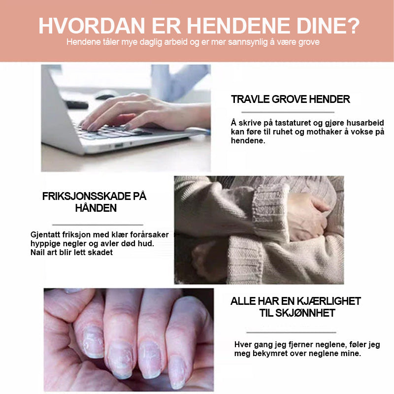 Revitaliserende negleolje på et bord med neglepleieprodukter for helse og skjønnhet.