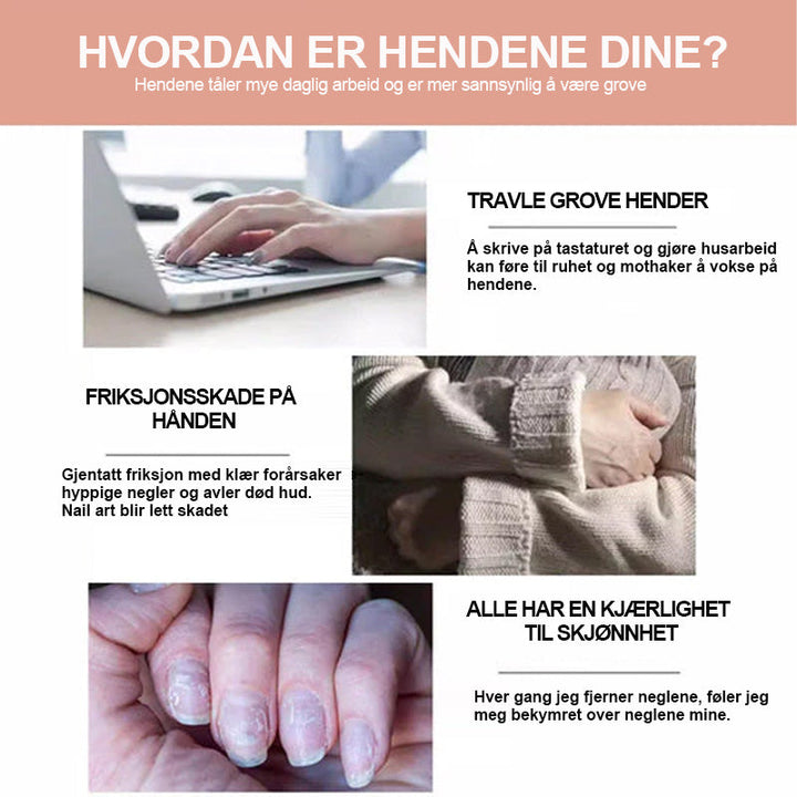 Revitaliserende negleolje på et bord med neglepleieprodukter for helse og skjønnhet.