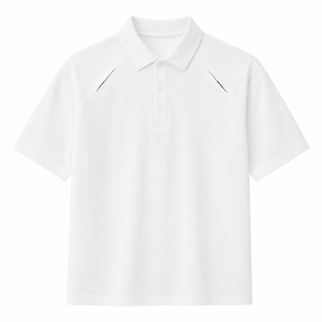 Elegant herre poloskjorte, laget av tykk bomull. Klassisk og komfortabel for enhver anledning.