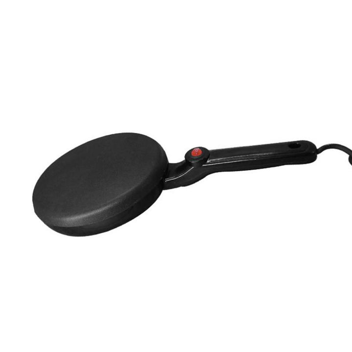 Rød/oransje bærbar crêpe maker for enkel matlaging. Non-stick pannekakemaskin, ideell for familie.