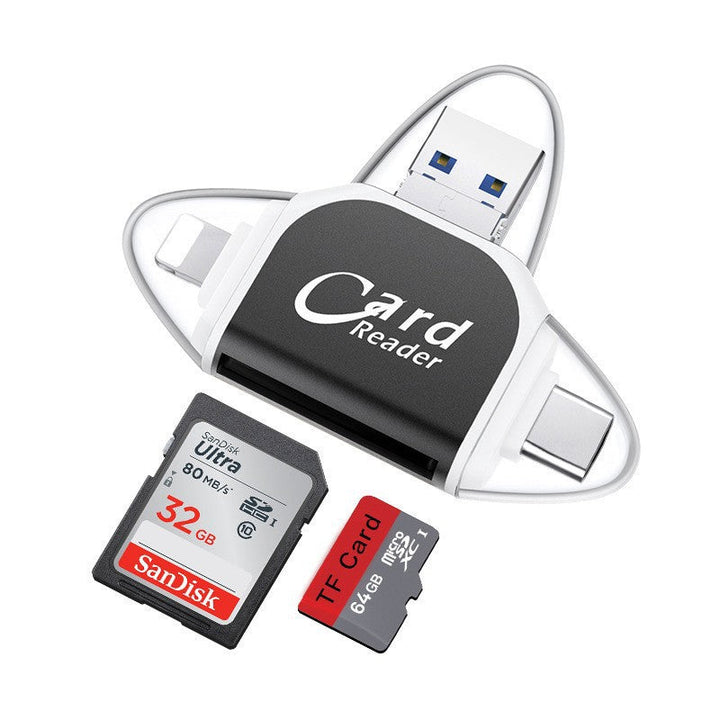 Rask dataoverføring fra SD/Micro SD-kort til mobil/PC med universell USB-C multi-port kortleser.