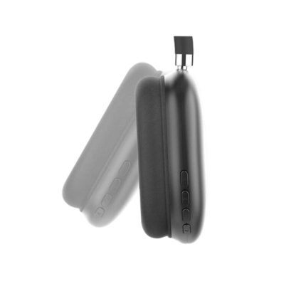 Person nyter musikk med trådløse Bluetooth 5.0 hodetelefoner, komfortable over-ear for overlegen lydopplevelse.