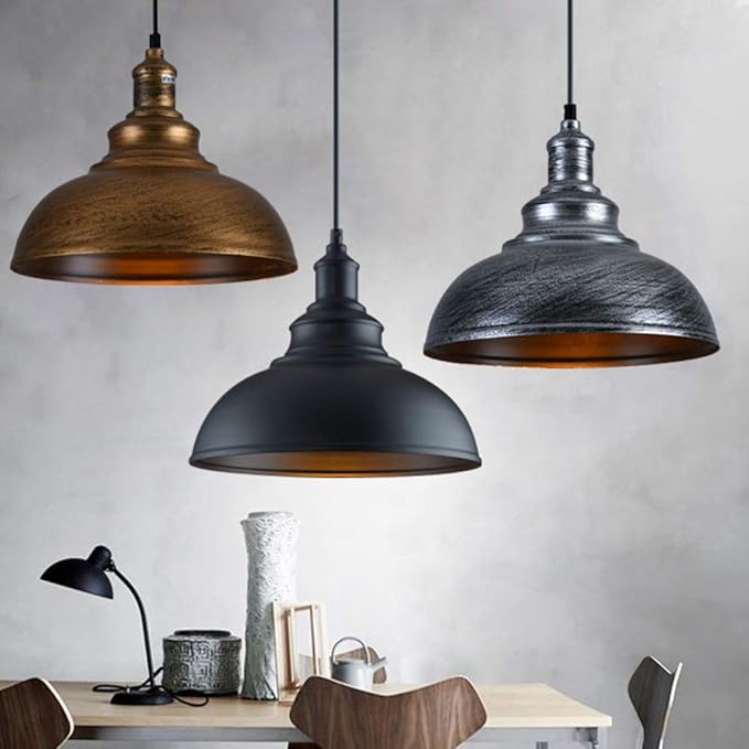 Unik retro pendellampe med industrielt design. Perfekt belysning for moderne loft, spisestue eller stue. Designerlampe.