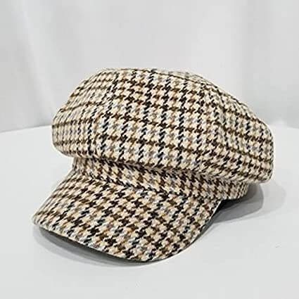 Grå Boston Scally Cap i bomull, en klassisk "flatt kappe" for unisex mote og komfort.