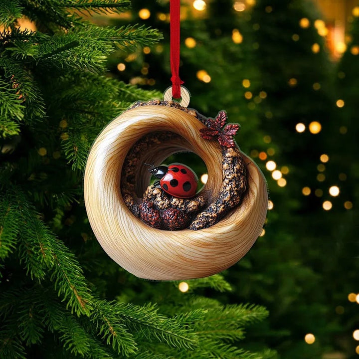 Akryl julepynt: Pingvin med reflekterende overflate, moderne dyredesign og festlig ornament.