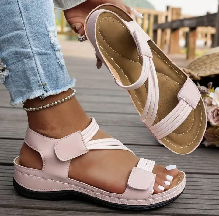 Borrelås sommersandaler CJ26 for kvinner, lette og åpne fritidssandaler. Ideelle hverdagssko og reisesko.