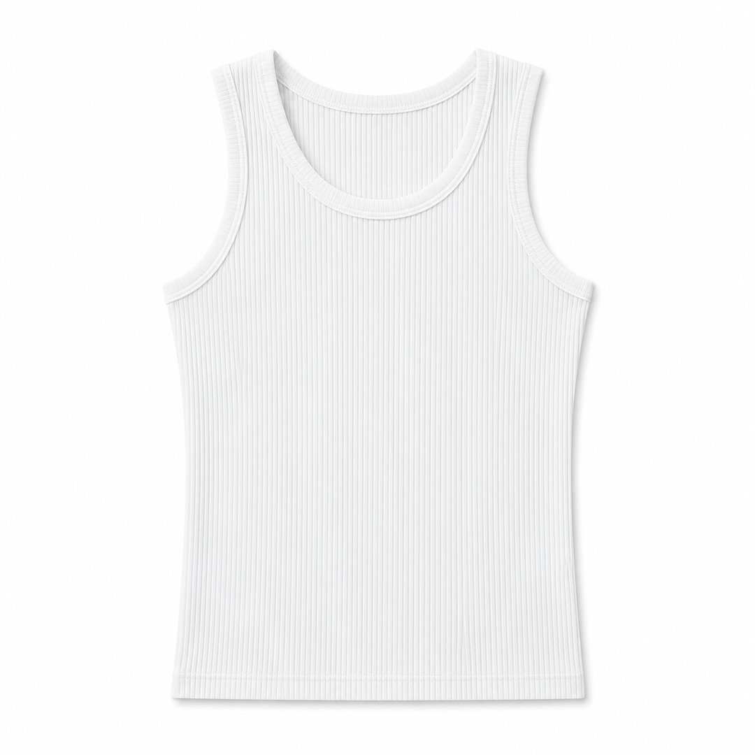 Komfortabel herre rund hals tanktop. Perfekt som undertrøye, trenings topp eller avslappet sommerplagg.