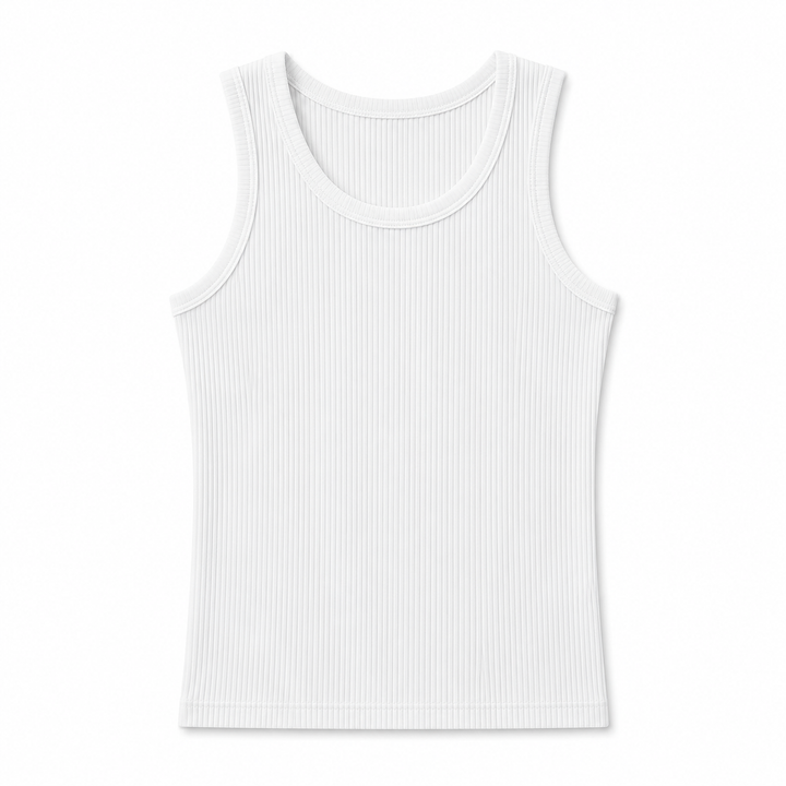 Komfortabel herre rund hals tanktop. Perfekt som undertrøye, trenings topp eller avslappet sommerplagg.