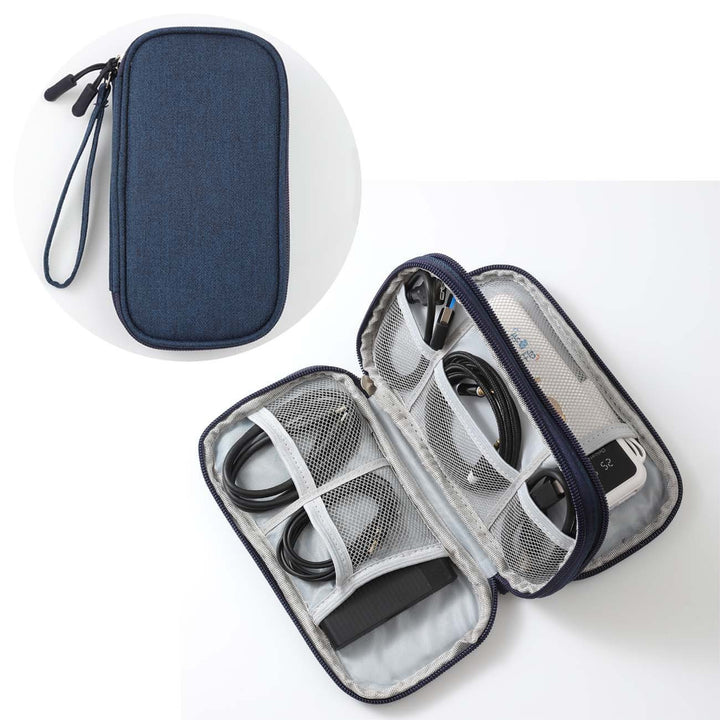 Unisex reiseorganisator for kabler. Vanntett elektronikkveske med 8 rom for sikker oppbevaring av ladere og gadgets.