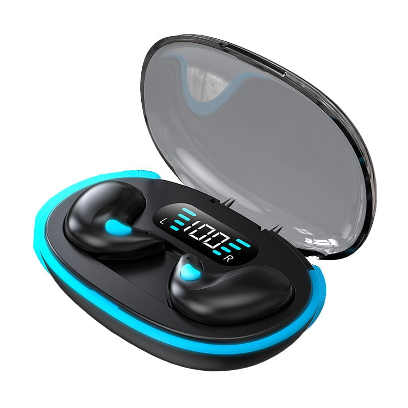 Kompakte beinledning søvnørepropper for voksne. Trådløse Bluetooth hodetelefoner med støyreduksjon for reise.