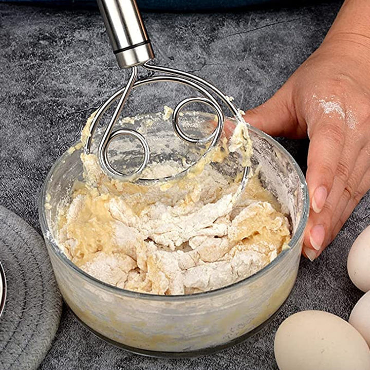 Enkel og effektiv deigvisp i rustfritt stål. Uunnværlig håndvisp og bakeutstyr på ethvert kjøkken.