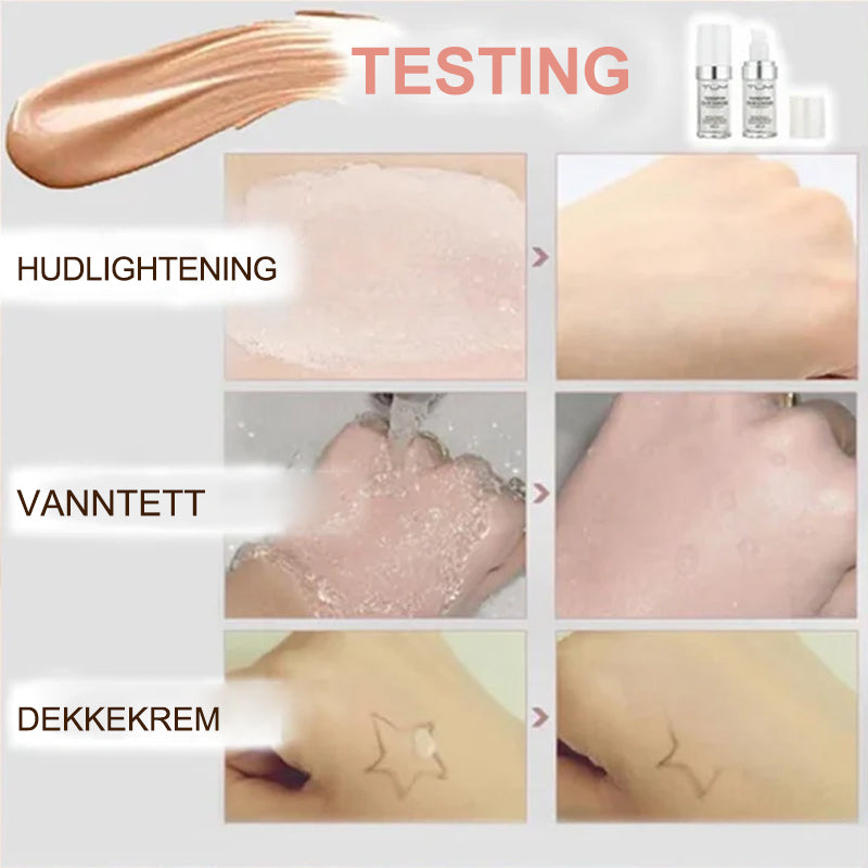Sminke foundation for moden hud, fuktighetsgivende, oljekontroll og naturlig glød.