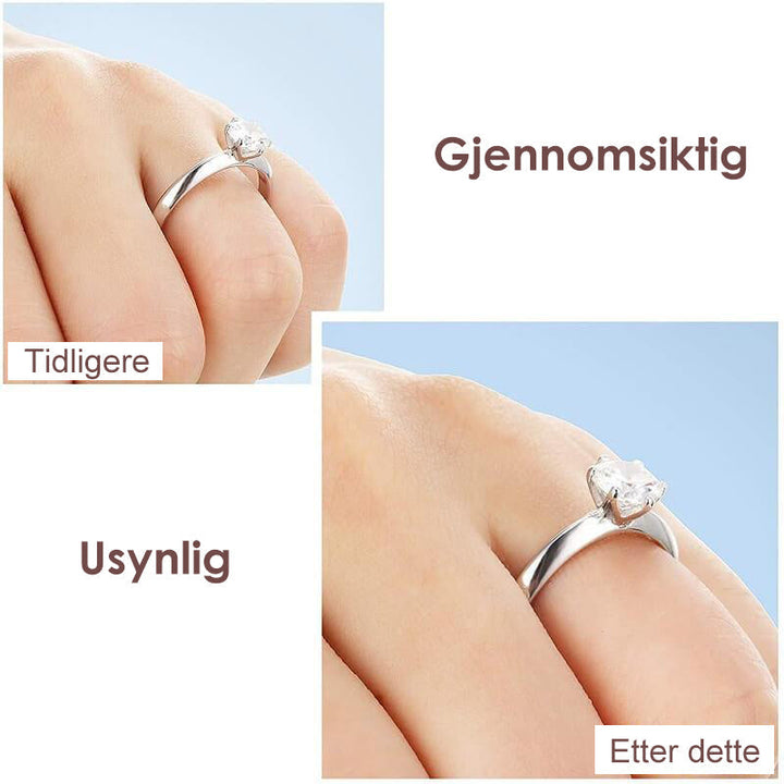 Enkel montering: Gjennomsiktig ringjusterer sikrer din løse ring raskt og effektivt for daglig bruk.