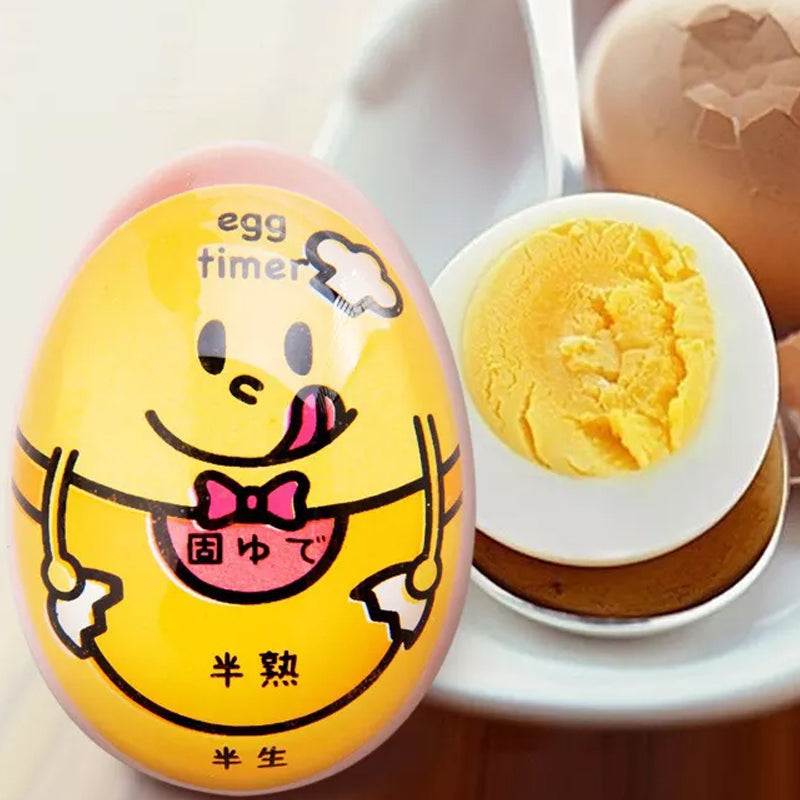 Fargeskiftende eggtimer i resin for perfekt kokte egg, lett å lese for kjøkkenet.