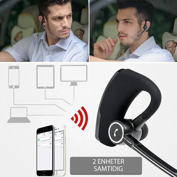 Komfortabelt unisex Bluetooth-headset med avansert støyreduksjon for klare samtaler uansett miljø.