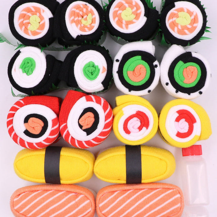 Morsomme og unike sushi sokker i gavesett. Stilige unisex bomullssokker med matchende gaveeske.