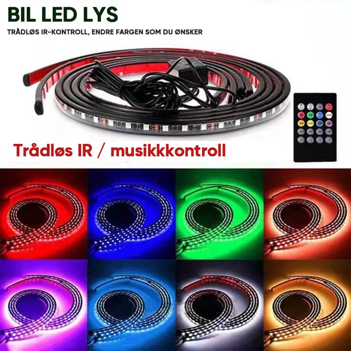 UnderGlow LED-system med appstyring, tilpass din bil med dynamisk RGB-belysning.