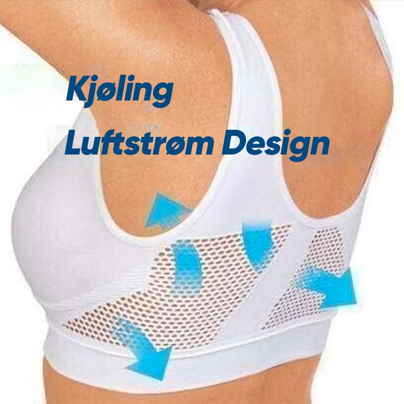 Pustende Liftup sports-BH i dame-modell, perfekt for trening og daglig bruk med optimal støtte.