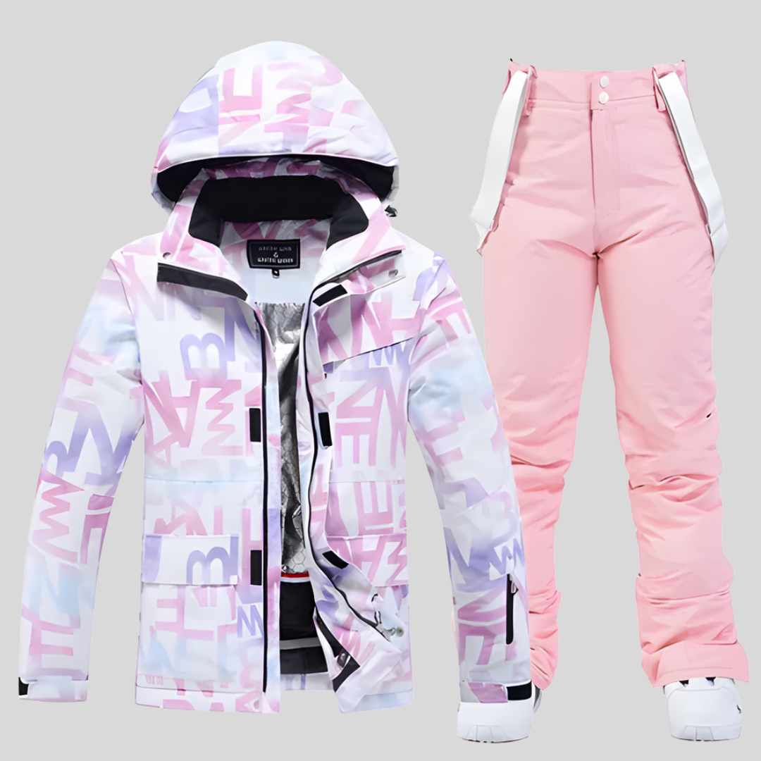 Funksjonell lilla dame skibukse, slitesterk for snøsport og skikjøring; perfekt for alpinsport.