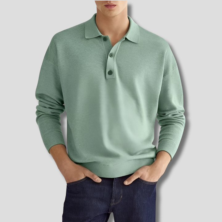 Klassisk herre poloskjorte i bomull, et allsidig basisplagg for hverdagsbruk og casual stil.