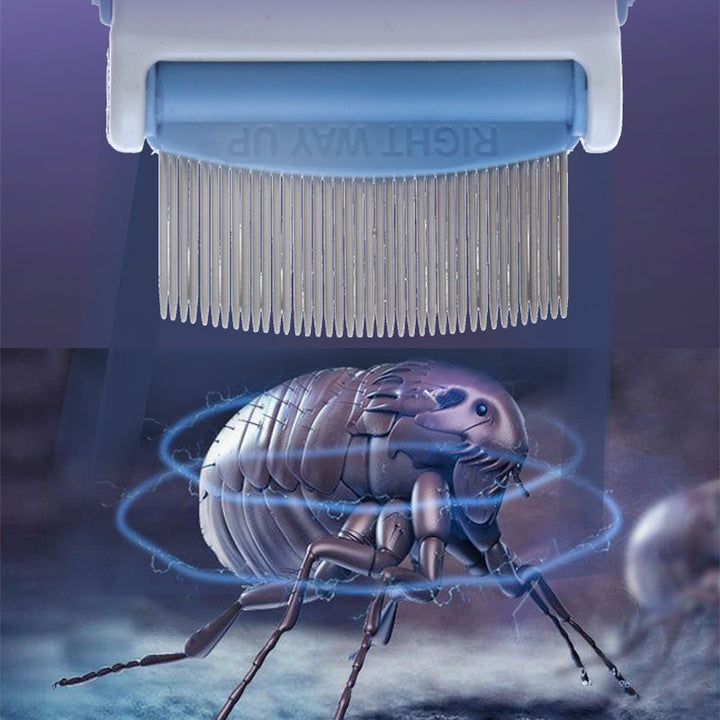 Elektrisk V-Comb hodelusmaskin som suger opp lus og egg. Skånsom, kjemikaliefri lusebehandling.