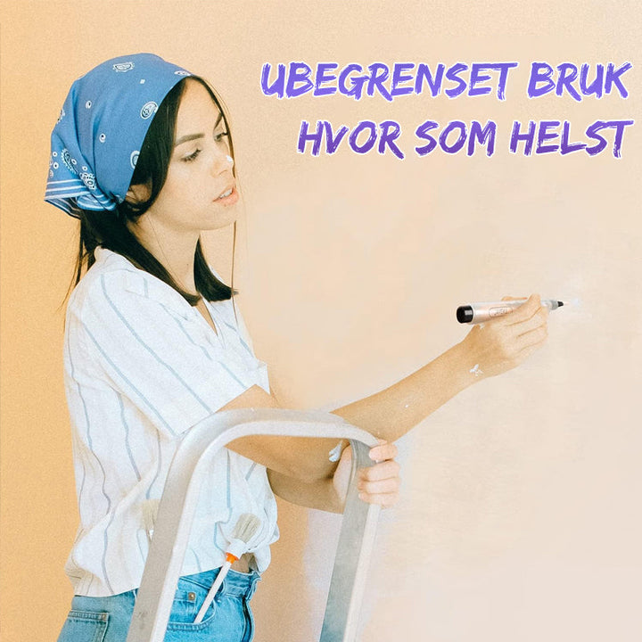Gjenbrukbar og fyllbar malingspenn. Bærekraftig verktøy for presis veggmaling og flekkfjerning.