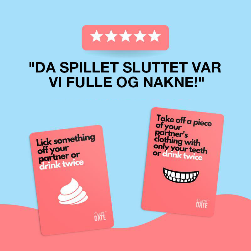Fargerike spillkort fra SVIMMEL DATO parspill. Klar for en romantisk aften full av underholdning.