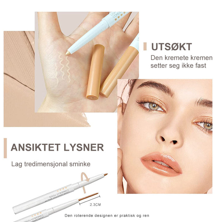 Høykvalitets concealerblyant for profesjonell makeup. Sikrer presisjon og full, matt dekning for alle hudtyper.