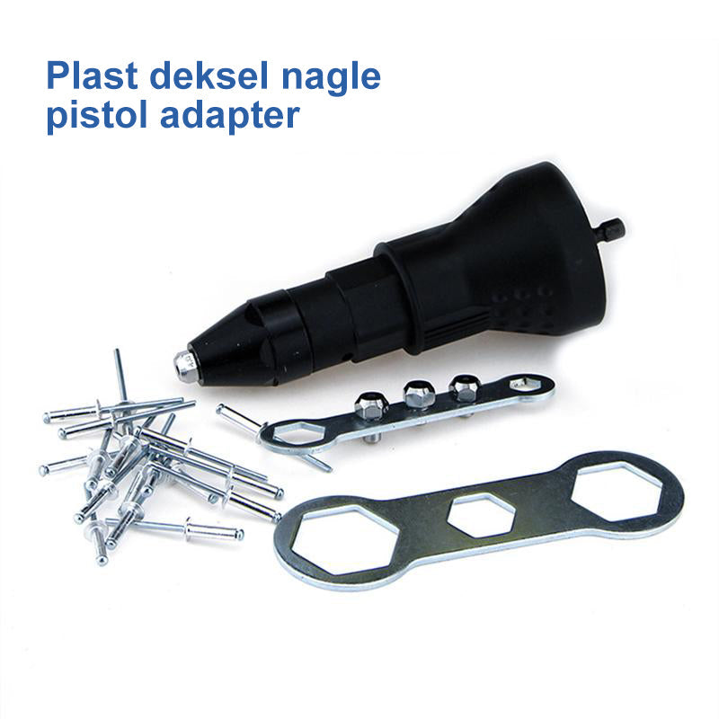 Naglepistol adapter for boremaskin, forenkler festing og nagling i alle dine DIY- og håndverksprosjekter.