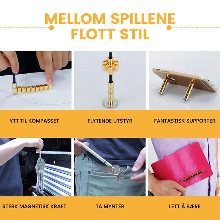 Magnetisk fidget penn for voksne, hjelper med fokus og stressreduksjon.