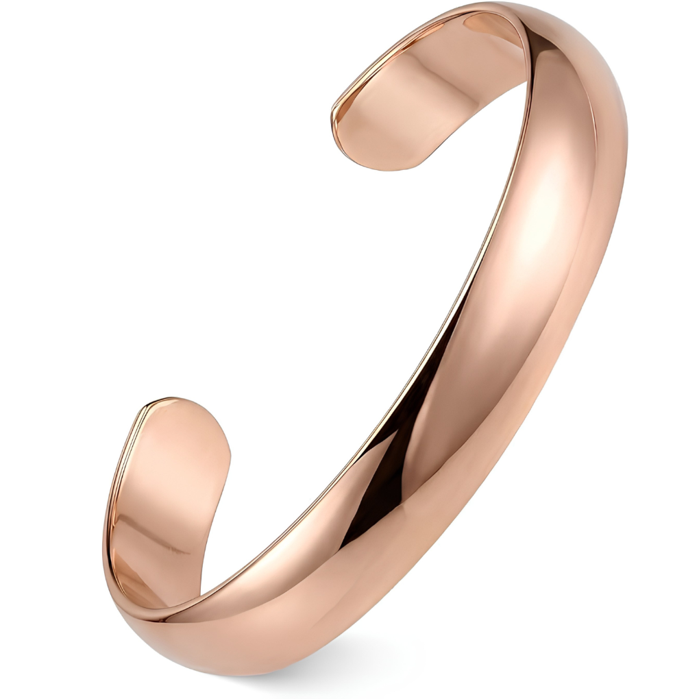 Elegant vintage rødt kobber armbånd for kvinner. Åpent, justerbart design for klassisk stil.