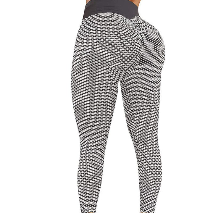 Dame aktivklær: Høymidjet scrunch butt yogabukser for trening og avslapning.