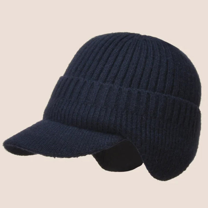Lett og varm strikket unisex lue med ørebeskyttelse, perfekt for daglig bruk og eventyr.