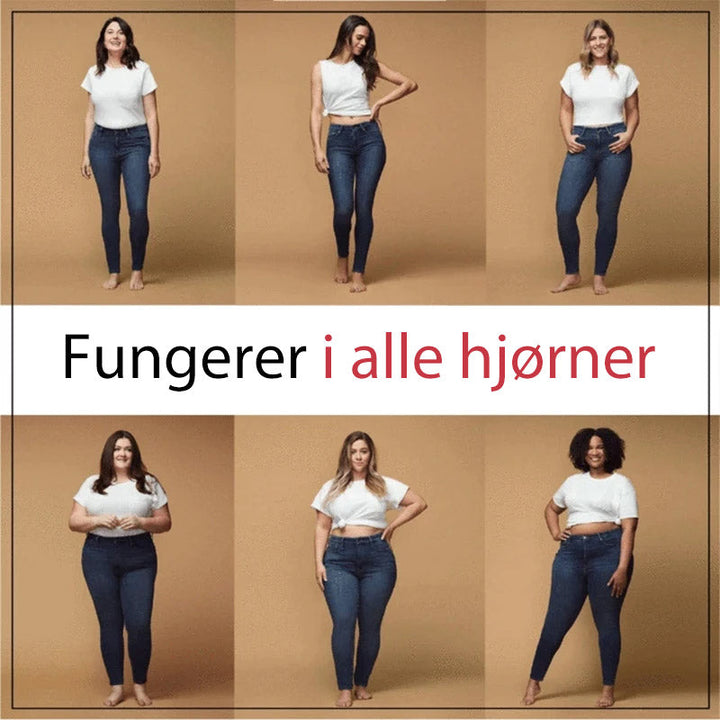 Myke dame leggings som ser ut som jeans, tilbyr overlegen komfort og stil.