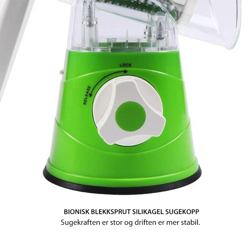 Allsidig grønnsaksskjærer som hakker, skjærer og terninger. Essensielt kjøkkenutstyr for sunn matlaging.