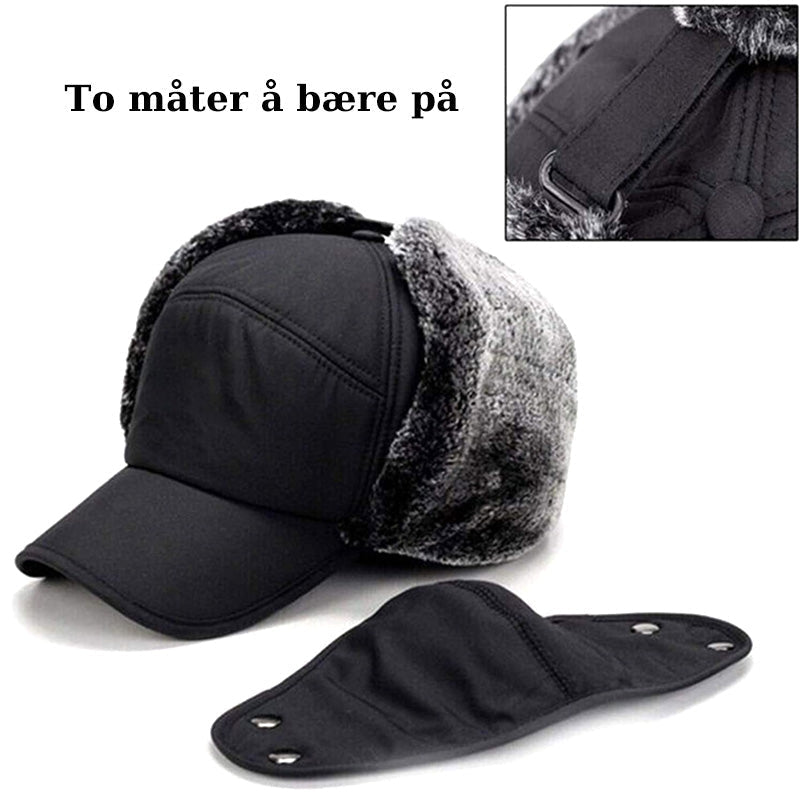 Allsidig unisex vinterlue; vindtett og varm, perfekt for både sport og fritid i kulden.