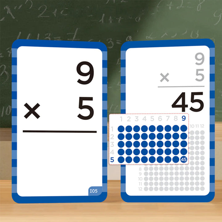 Morsomt og lærerikt matematikk flashkortsett med pop-fidget. Utvikler regneferdigheter for barn.