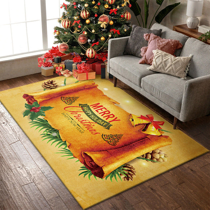 Vinterlig dørmatte, et festlig juleteppe for inngangspartiet. Laget av robust polyester.