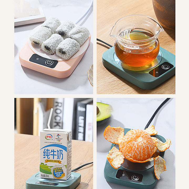 Kompakt USB-drevet kaffevarmer som sikrer at teen eller kaffen holder optimal temperatur.